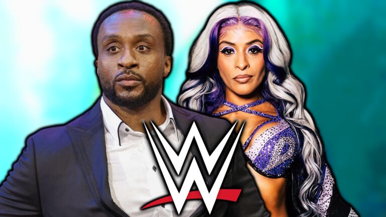 WWE logo, Big E and Zelina Vega
