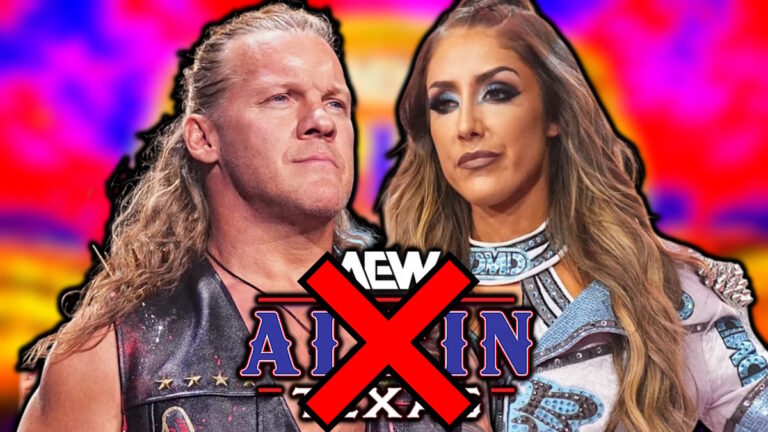 AEW All In Texas logo, Chris Jericho and Britt Baker