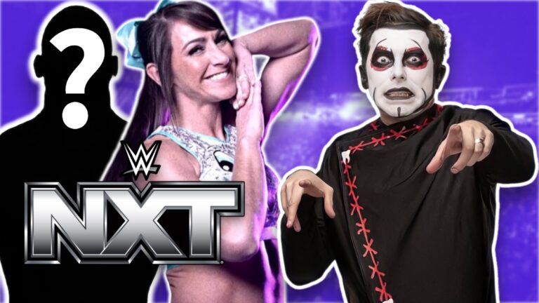 WWE NXT logo, Kylie Rae and Danhausen