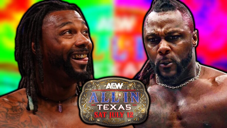 AEW All In Texas logo and Swerve Strickland
