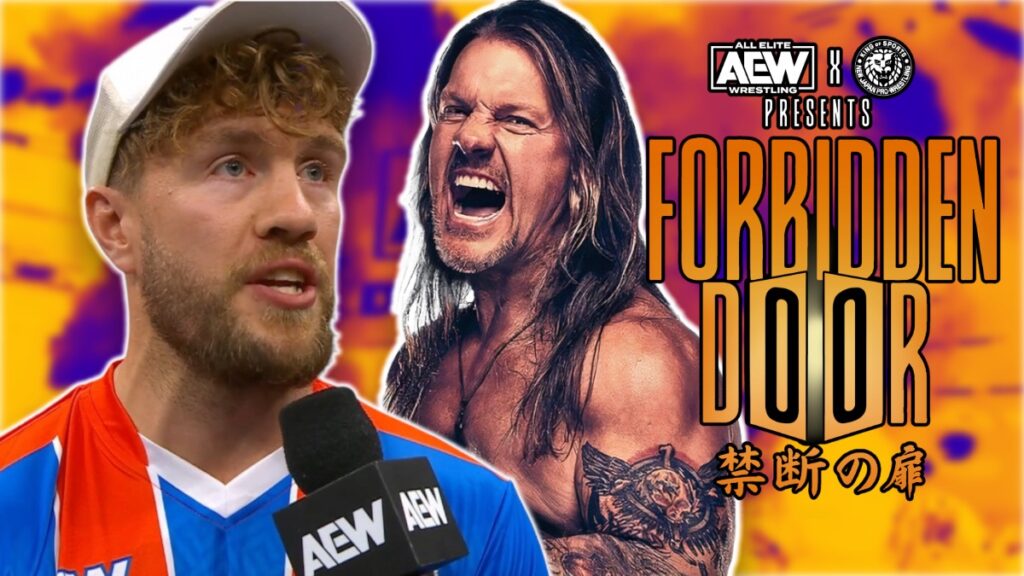 AEW Forbidden Door logo with Chris Jericho and Will Ospreay