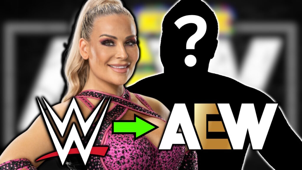 AEW logo and WWE star Natalya