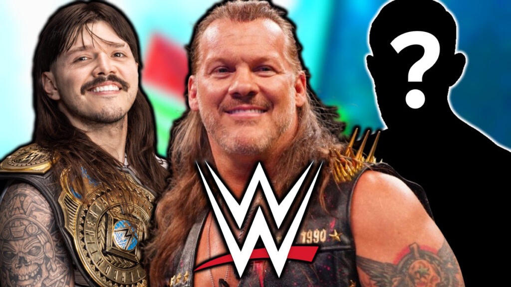 WWE logo, Chris Jericho and Dominik Mysterio