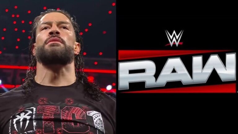 WWE RAW logo with Roman Reigns