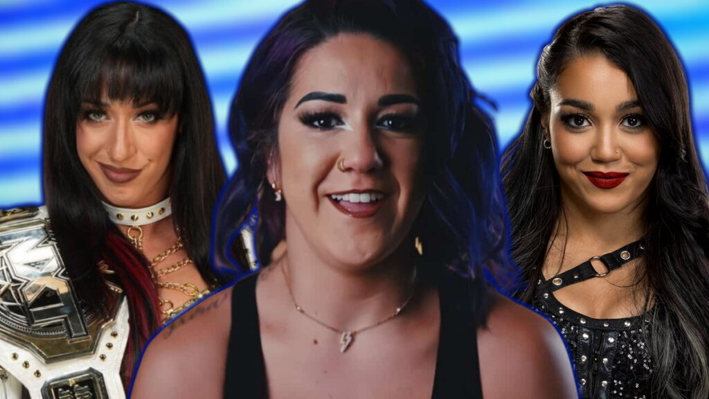 WWE stars Bayley, Jacy Jayne and Roxanne Perez
