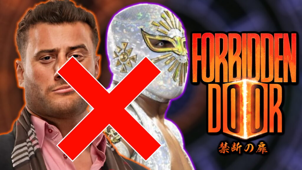 AEW Forbidden Door logo, MJF and Mistico