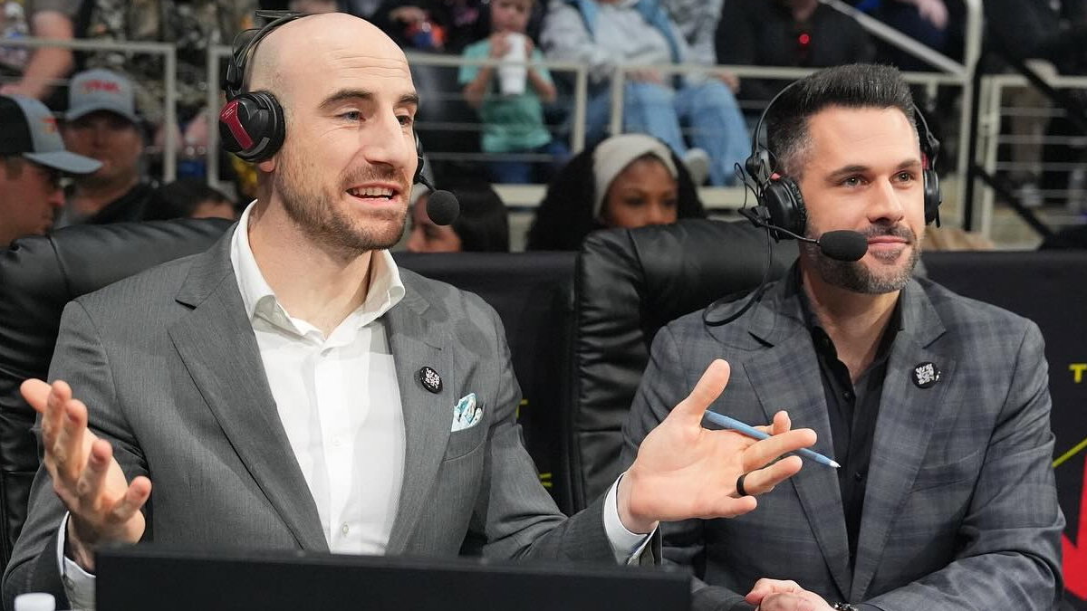 TNA Wrestling commentators Tom Hannifan and Matt Rehwoldt