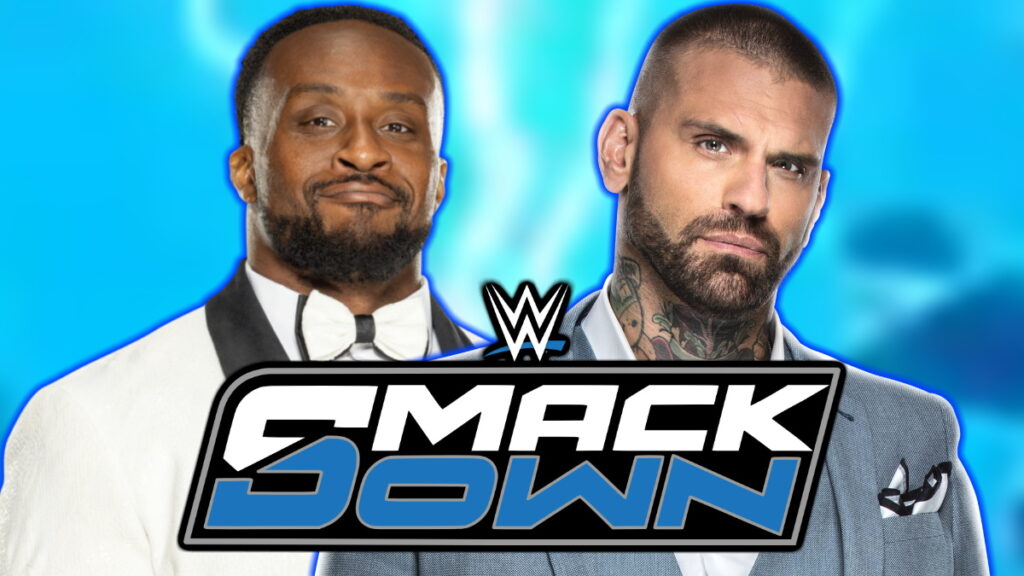 WWE SmackDown logo, Big E and Corey Graves