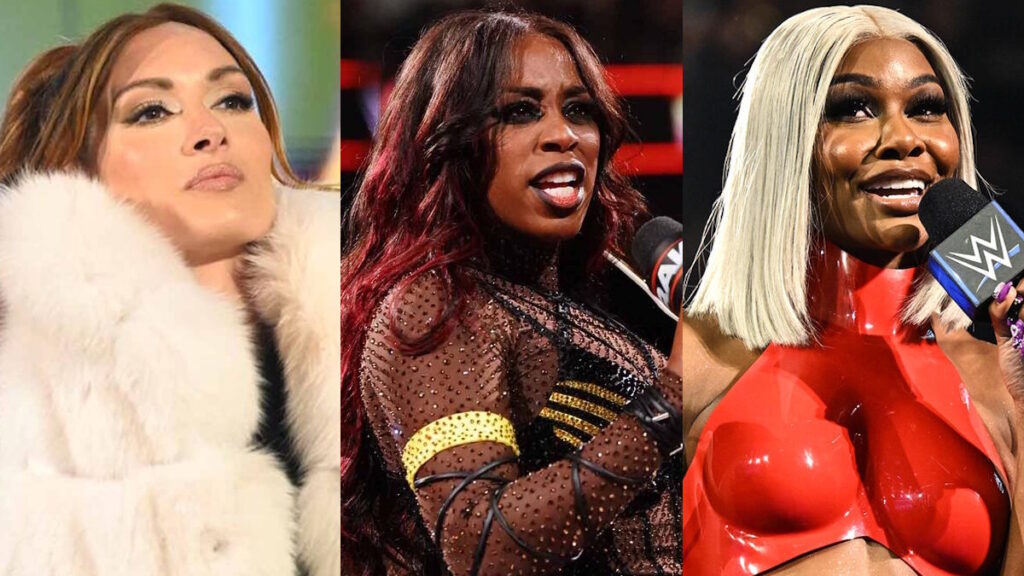 WWE stars Becky Lynch, Naomi and Jade Cargill