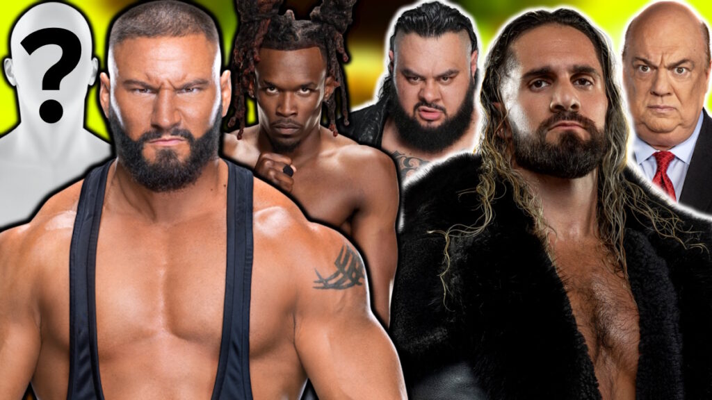 WWE stars Bron Breakker, Je'Von Evans, Bronson Reed, Seth Rollins and Paul Heyman