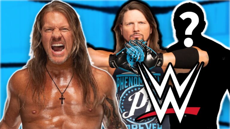 WWE logo, Chris Jericho and AJ Styles