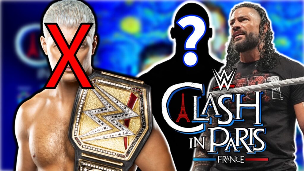 WWE Clash in Paris 2025 logo with Cody Rhodes and Roman Reigns