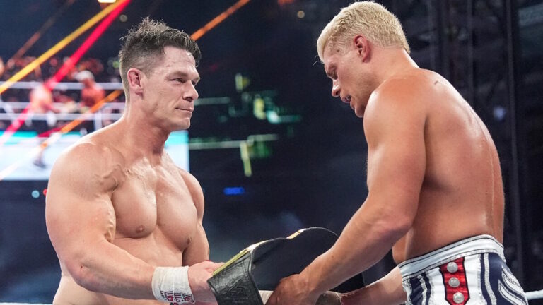 John Cena and Cody Rhodes at WWE SummerSlam