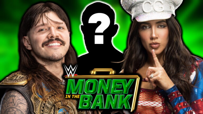 WWE Money in the Bank logo, Dominik Mysterio and Chelsea Green