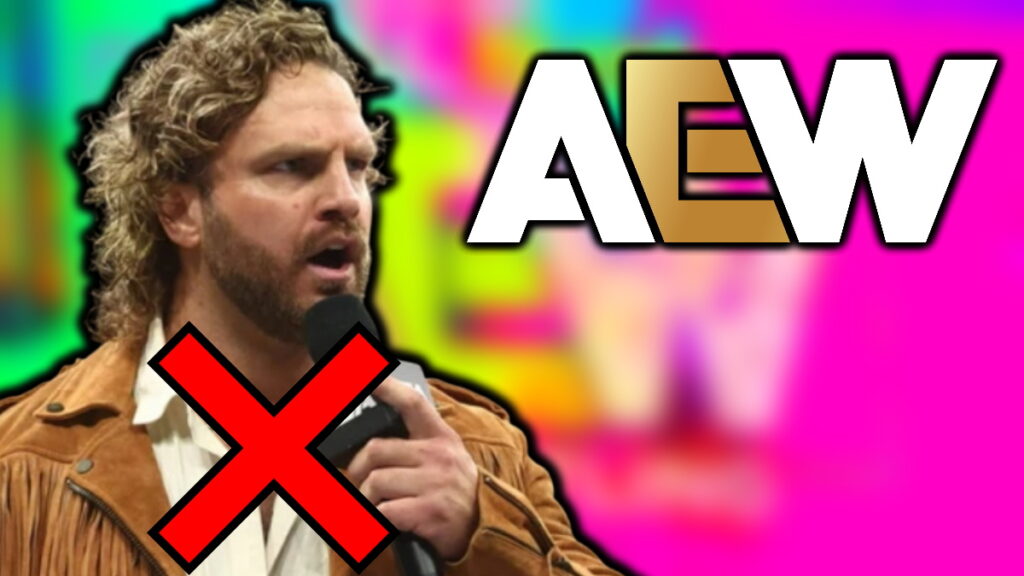 AEW logo and Hangman Adam Page