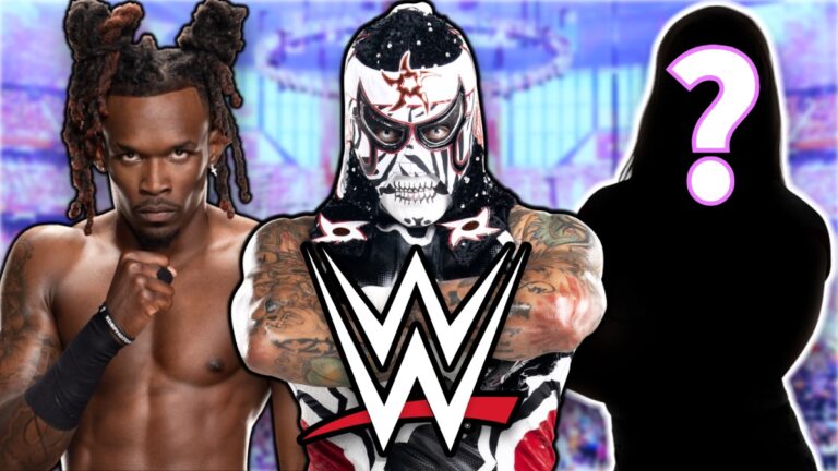 WWE logo with Je'Von Evans and Penta