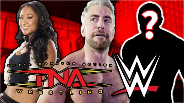 TNA Wrestling and WWE logos with Gail Kim and Joe Hendry