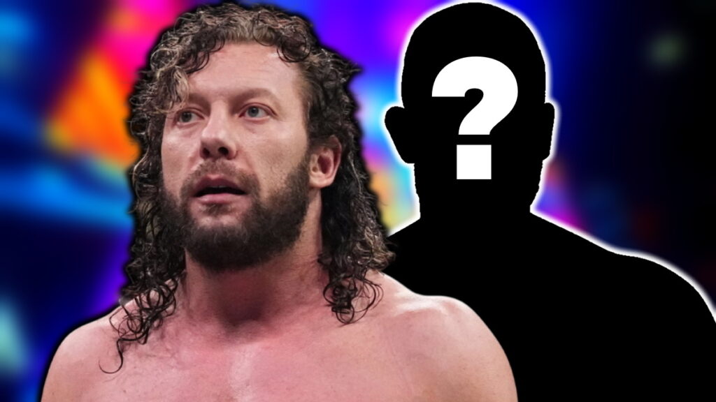 AEW logo and Kenny Omega