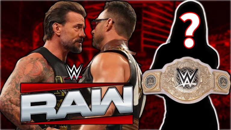 WWE Raw logo, CM Punk and LA Knight
