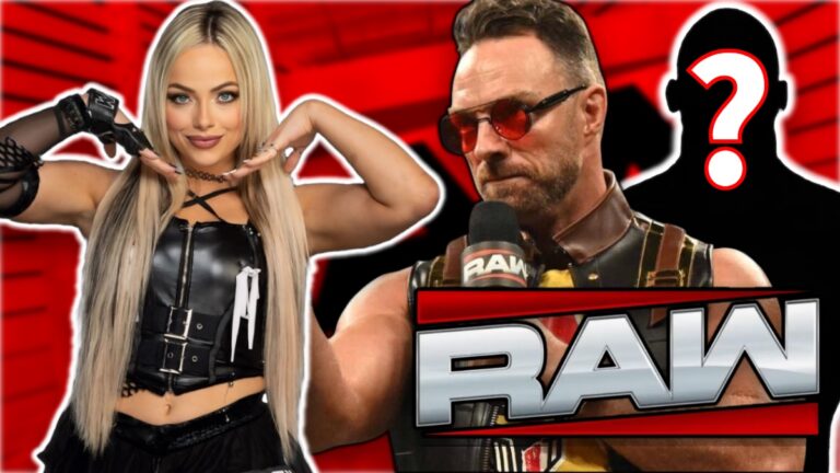 WWE Raw logo with Liv Morgan and LA Knight