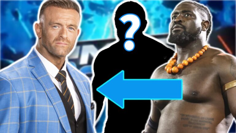 WWE SmackDown GM Nick Aldis with Oba Femi