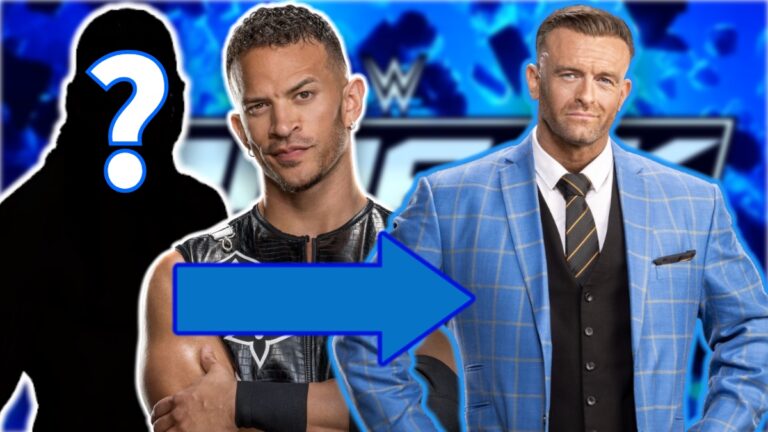 WWE SmackDown General Manager Nick Aldis with Ricky Saints