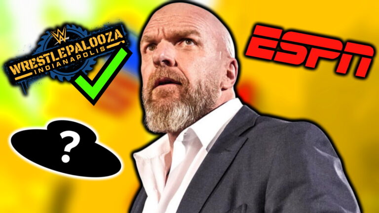 Triple H with WWE Wrestlepalooza and ESPN logos
