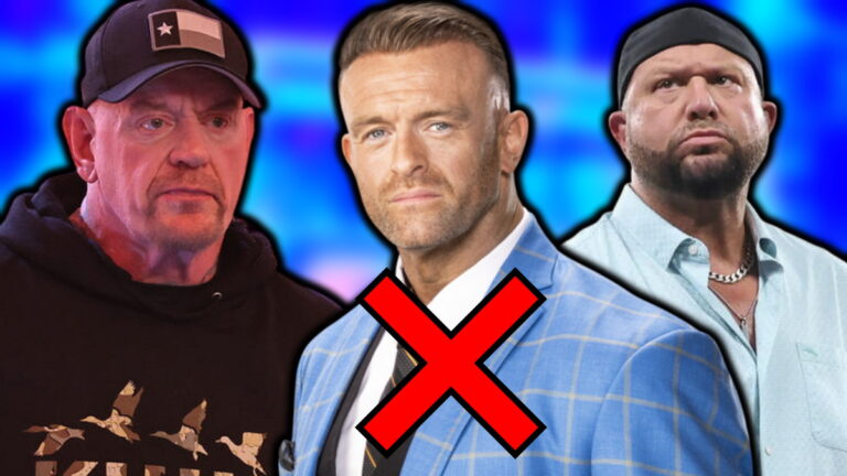 WWE stars The Undertaker, Nick Aldis and Bubba Ray Dudley