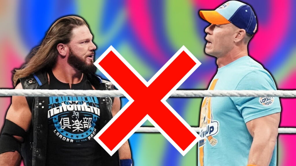 WWE stars John Cena and AJ Styles
