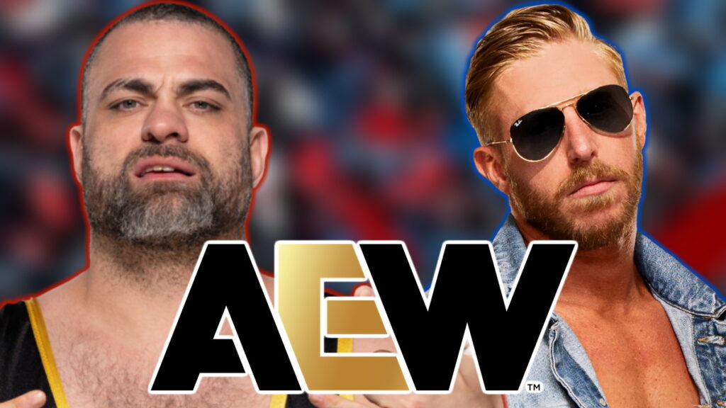 AEW logo, Eddie Kingston and Orange Cassidy