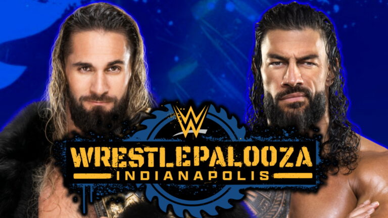 WWE Wrestlepalooza logo, Seth Rollins and Roman Reigns