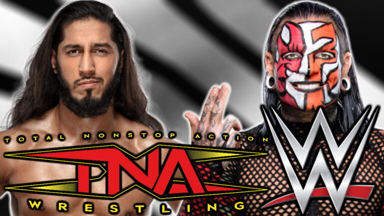 TNA Wrestling and WWE logos, Mustafa Ali and Jeff Hardy