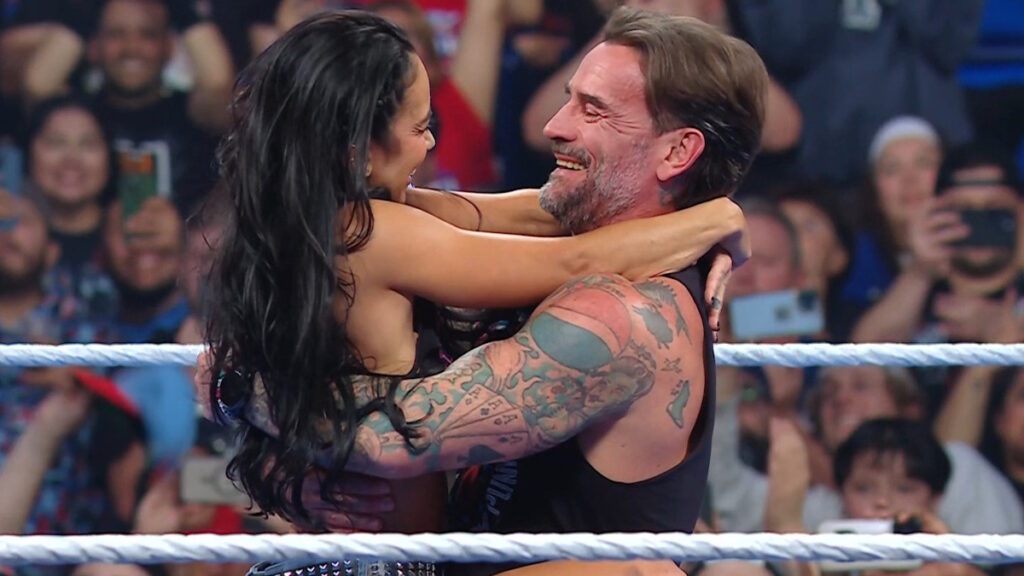 CM Punk and AJ Lee on WWE SmackDown