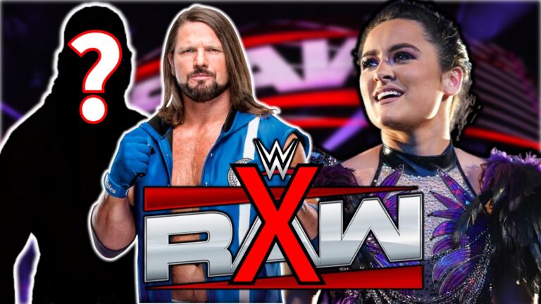 WWE Raw logo, AJ Styles and Lyra Valkyria