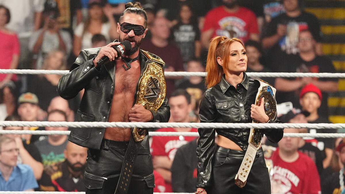 WWE stars Seth Rollins and Becky Lynch