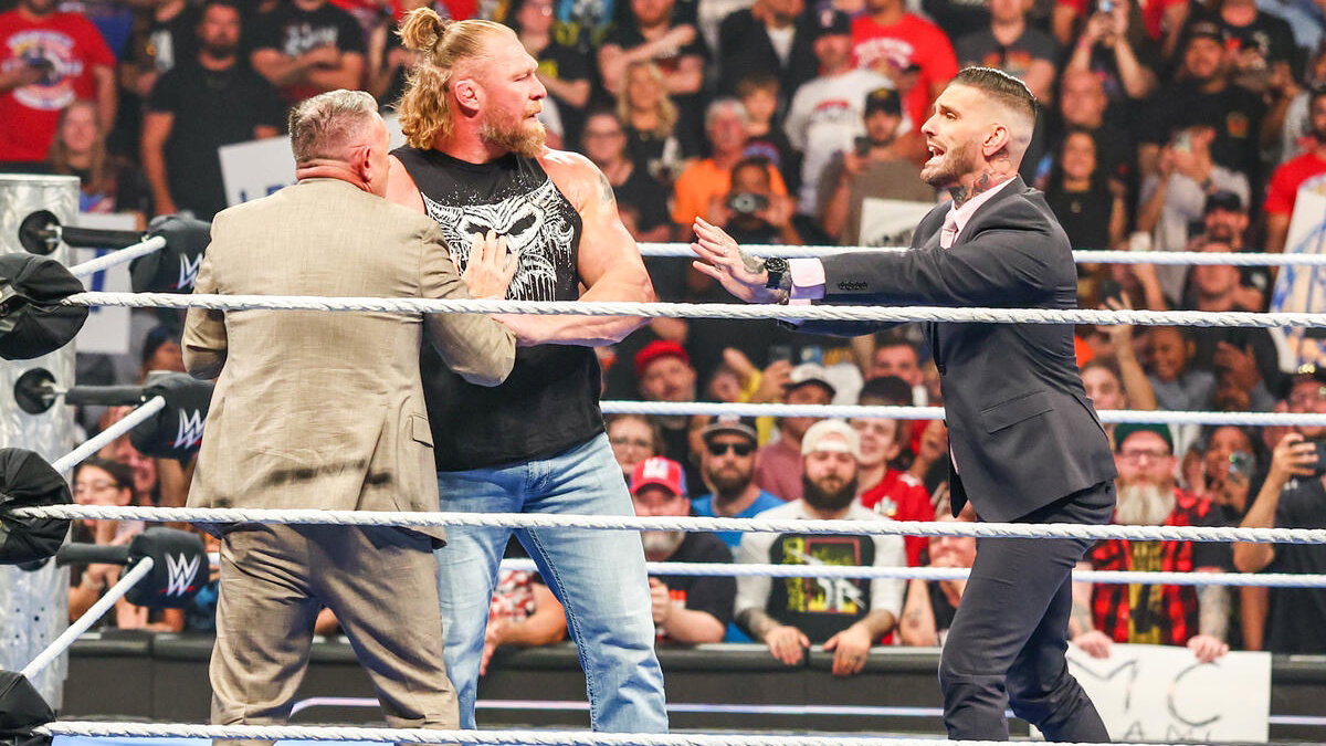 Corey Graves confronting Brock Lesnar on WWE SmackDown