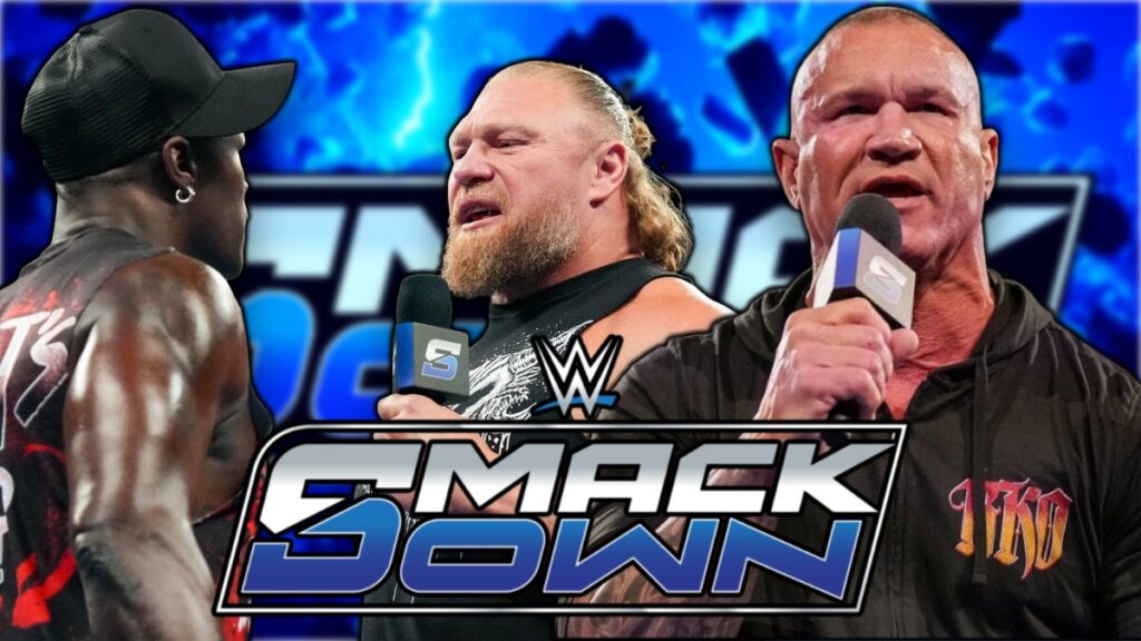 WWE SmackDown logo, R-Truth, Brock Lesnar and Randy Orton