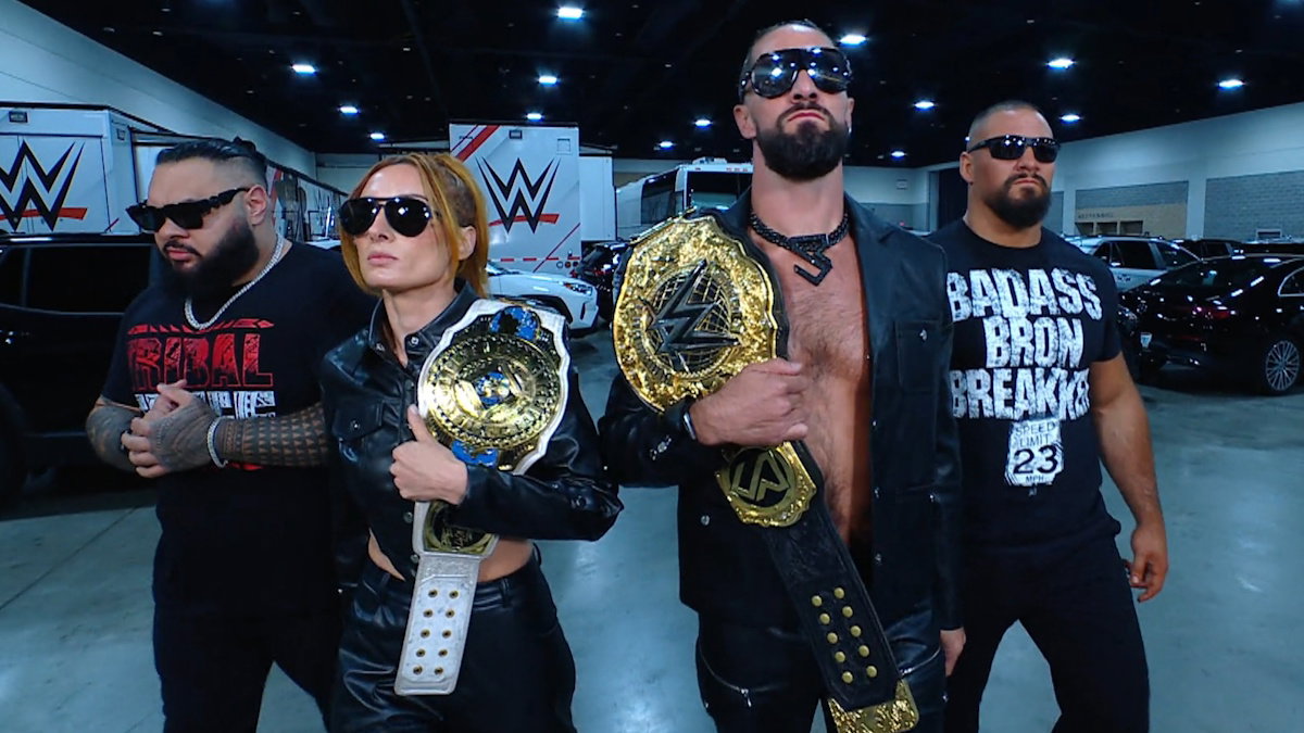 WWE's The Vision faction of Seth Rollins, Becky Lynch, Bron Breakker and Bronson Reed