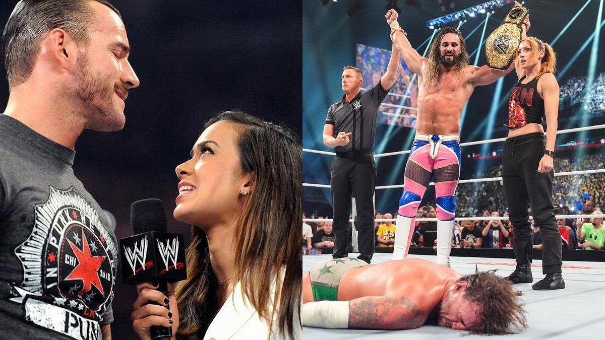 WWE's CM Punk, AJ Lee, Seth Rollins and Becky Lynch