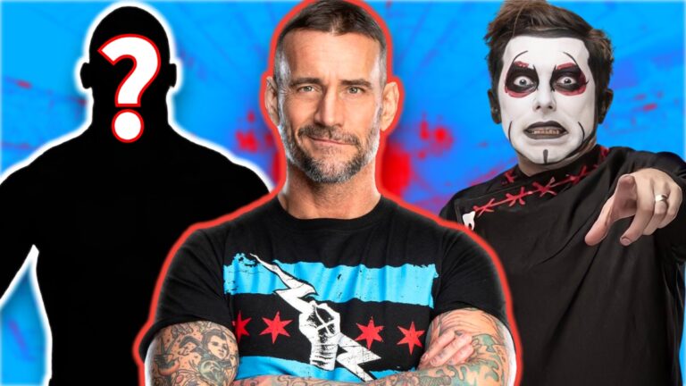 WWE's CM Punk with AEW star Danhausen