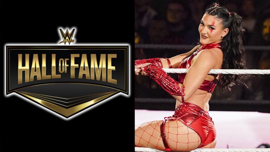 WWE Hall of Fame logo and Jazmyn Nyx