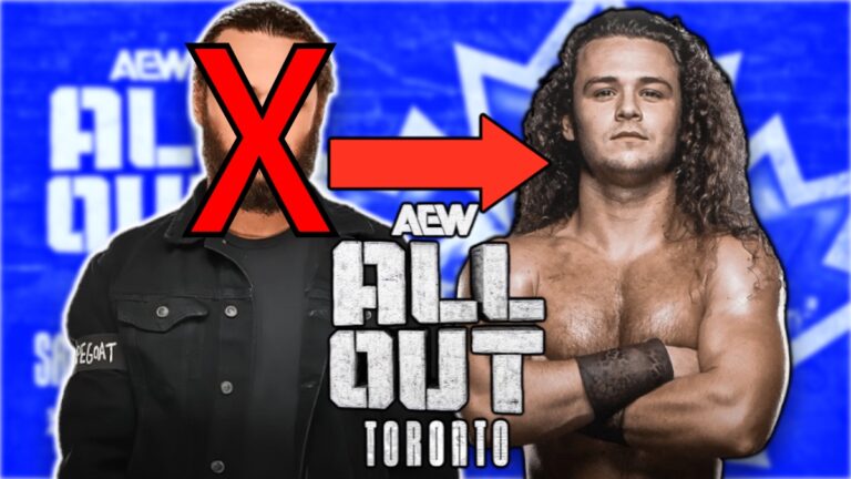 Jack Perry and AEW All Out 2025 logo