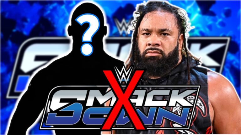 WWE SmackDown logo and Jacob Fatu