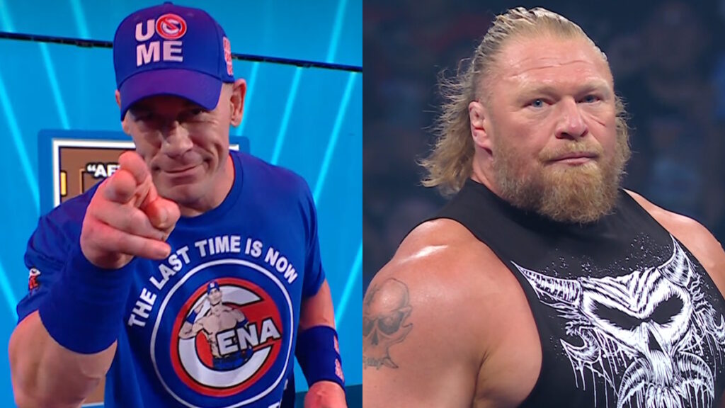 WWE stars John Cena and Brock Lesnar