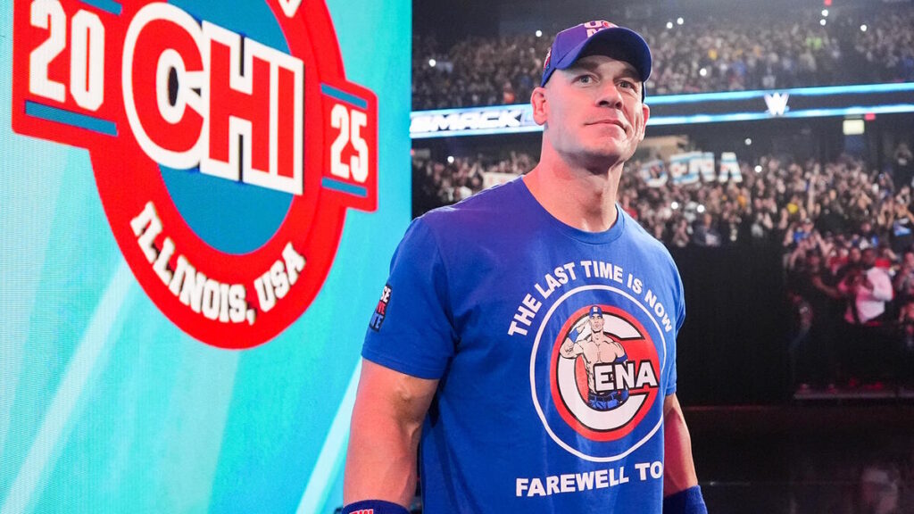 John Cena during his final WWE SmackDown appearance