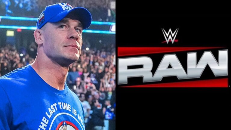 John Cena and WWE Raw logo
