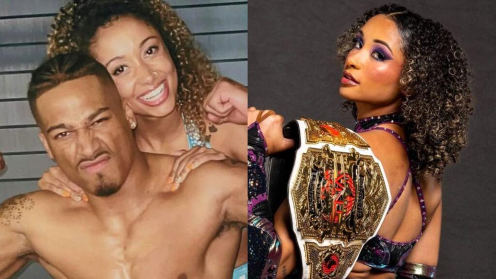 WWE's Carmelo Hayes and TNA Knockouts World Champion Kelani Jordan