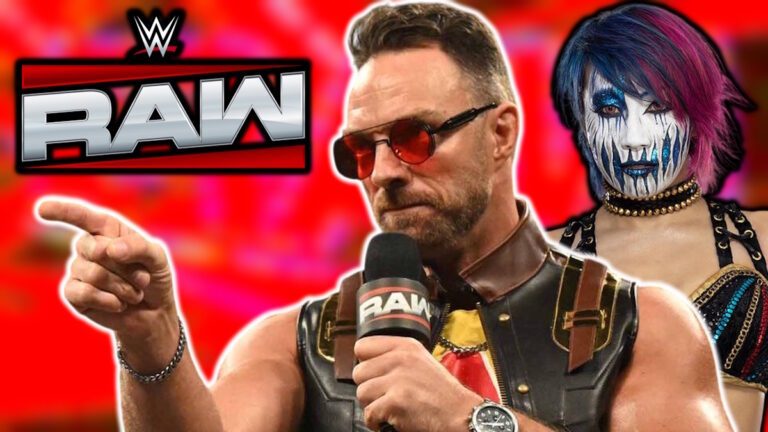WWE Raw logo, LA Knight and Asuka