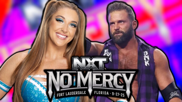 WWE NXT No Mercy logo, Lainey Reid and Matt Cardona
