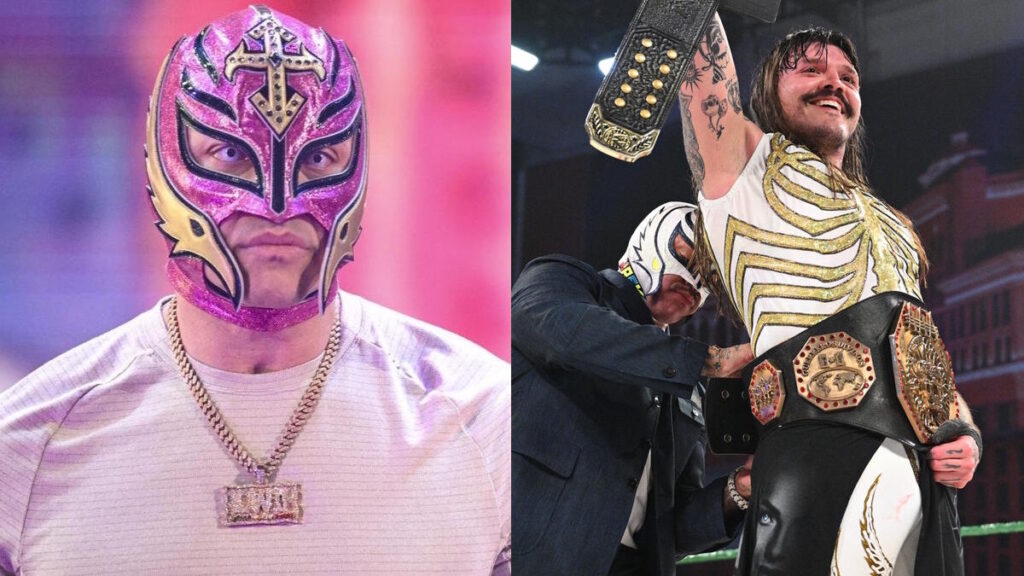WWE stars Rey Mysterio and Dominik Mysterio
